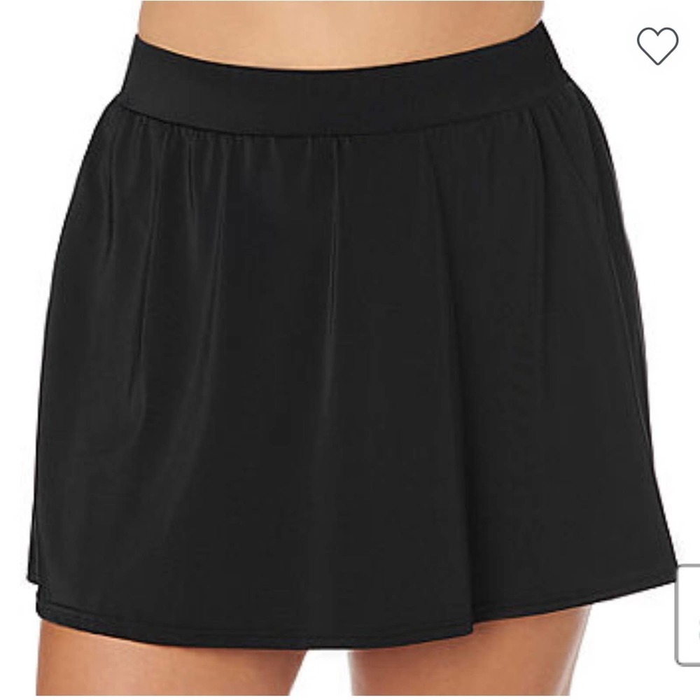 Trimshaper Black Slimming Control Swim Skirt
